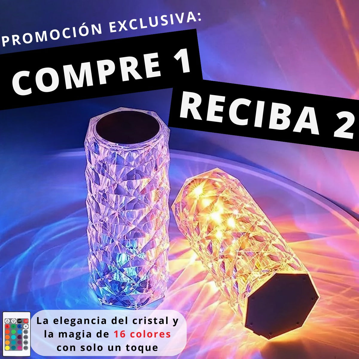 COMPRE 1 RECIBA 2 +Lampara De Mesa De Cristal + ENVIO GRÁTIS